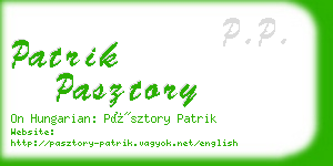 patrik pasztory business card